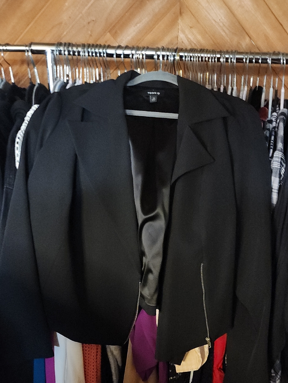 Black moto blazer
